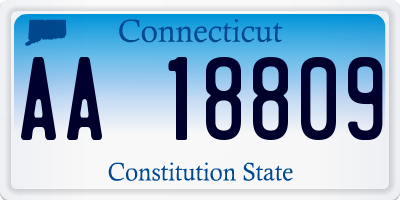 CT license plate AA18809