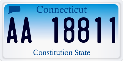 CT license plate AA18811