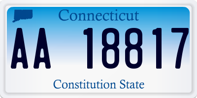 CT license plate AA18817