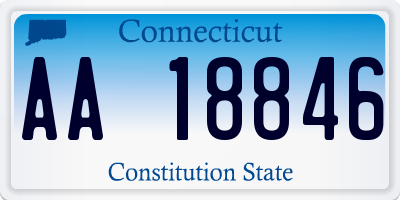 CT license plate AA18846