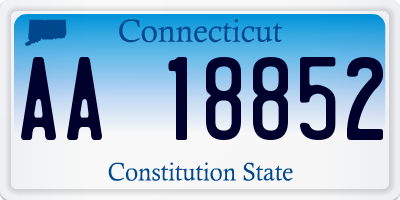 CT license plate AA18852