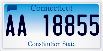 CT license plate AA18855