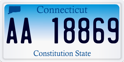 CT license plate AA18869