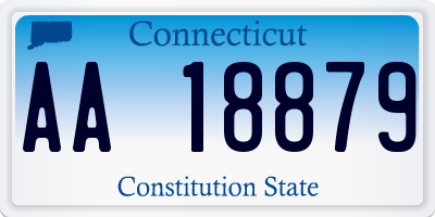 CT license plate AA18879