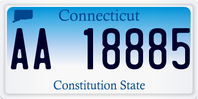 CT license plate AA18885