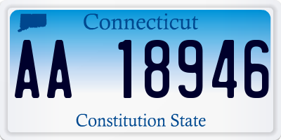 CT license plate AA18946