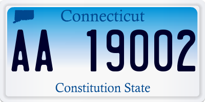CT license plate AA19002