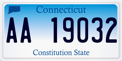 CT license plate AA19032