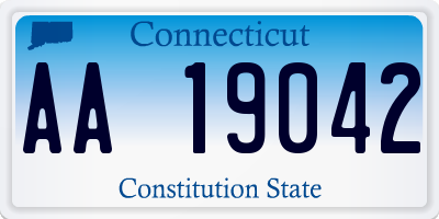 CT license plate AA19042