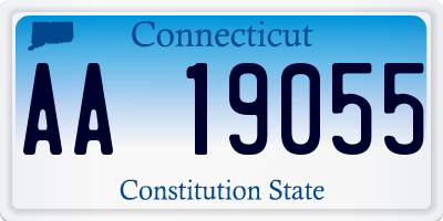 CT license plate AA19055