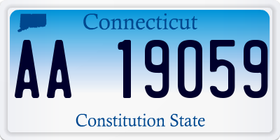 CT license plate AA19059