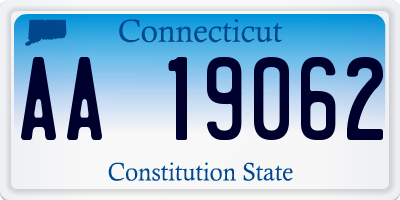 CT license plate AA19062