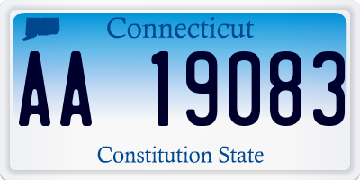 CT license plate AA19083