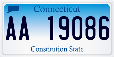 CT license plate AA19086