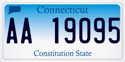 CT license plate AA19095