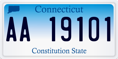 CT license plate AA19101