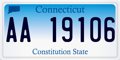 CT license plate AA19106