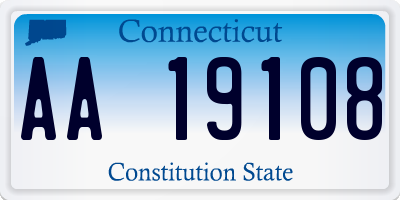 CT license plate AA19108