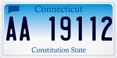 CT license plate AA19112