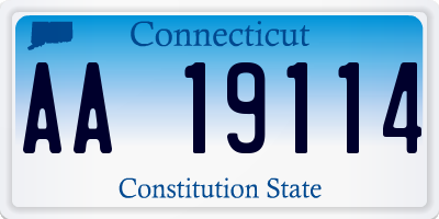 CT license plate AA19114