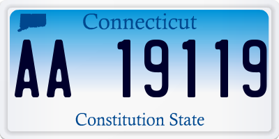 CT license plate AA19119