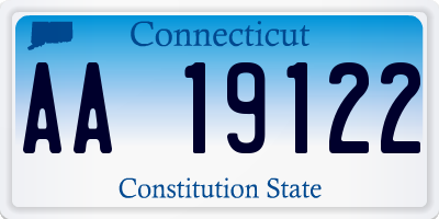 CT license plate AA19122