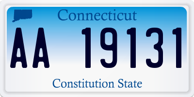 CT license plate AA19131