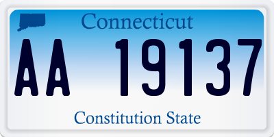 CT license plate AA19137