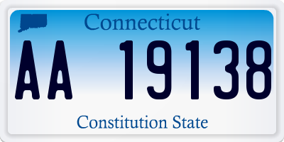 CT license plate AA19138