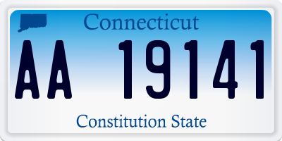 CT license plate AA19141