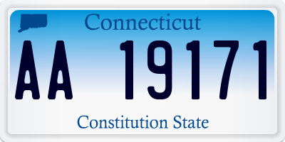 CT license plate AA19171