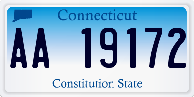 CT license plate AA19172