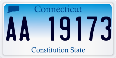 CT license plate AA19173