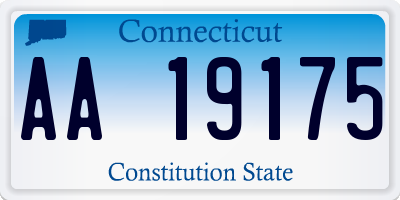 CT license plate AA19175