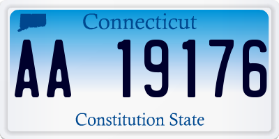 CT license plate AA19176