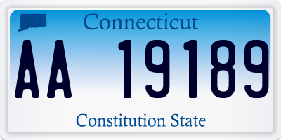 CT license plate AA19189