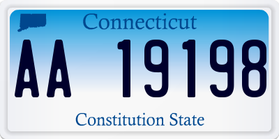 CT license plate AA19198