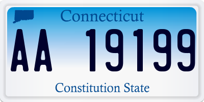 CT license plate AA19199