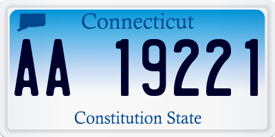 CT license plate AA19221