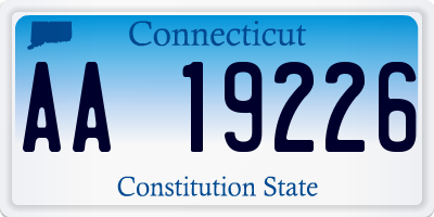 CT license plate AA19226