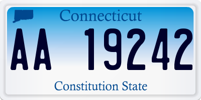 CT license plate AA19242