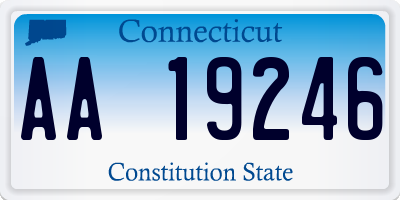 CT license plate AA19246