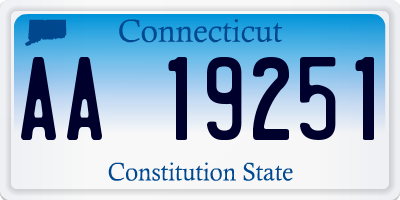 CT license plate AA19251