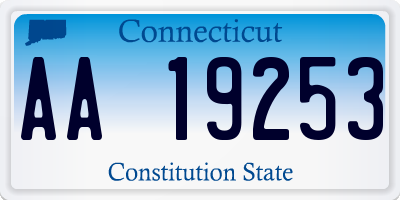 CT license plate AA19253