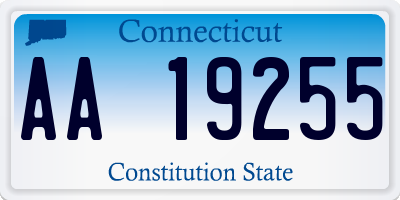 CT license plate AA19255