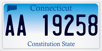 CT license plate AA19258