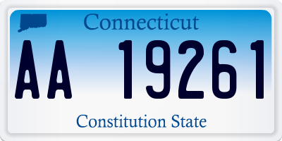 CT license plate AA19261