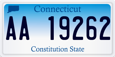 CT license plate AA19262