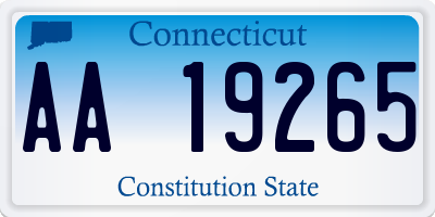 CT license plate AA19265