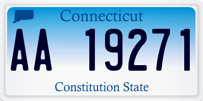 CT license plate AA19271